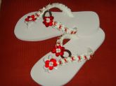 CHINELO "VERMELHO E BRANCO"